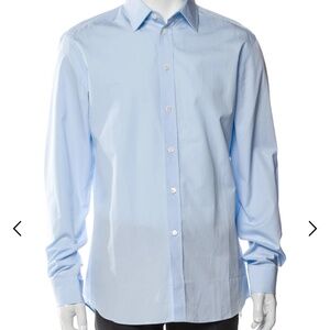 AUTHENTIC BURBERRY BUTTON DOWN BABY BLUE SHIRT